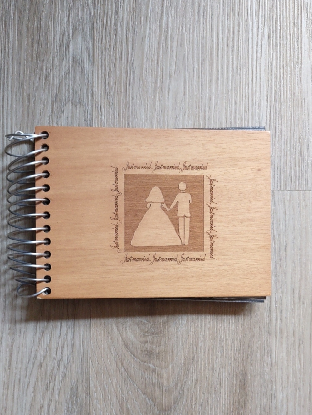 Vintage Wooden And Metal Wedding Photo Album